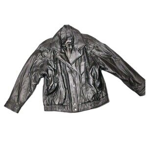 Wilson Leather Jacket Large Heavy Duty Bomber Jacket